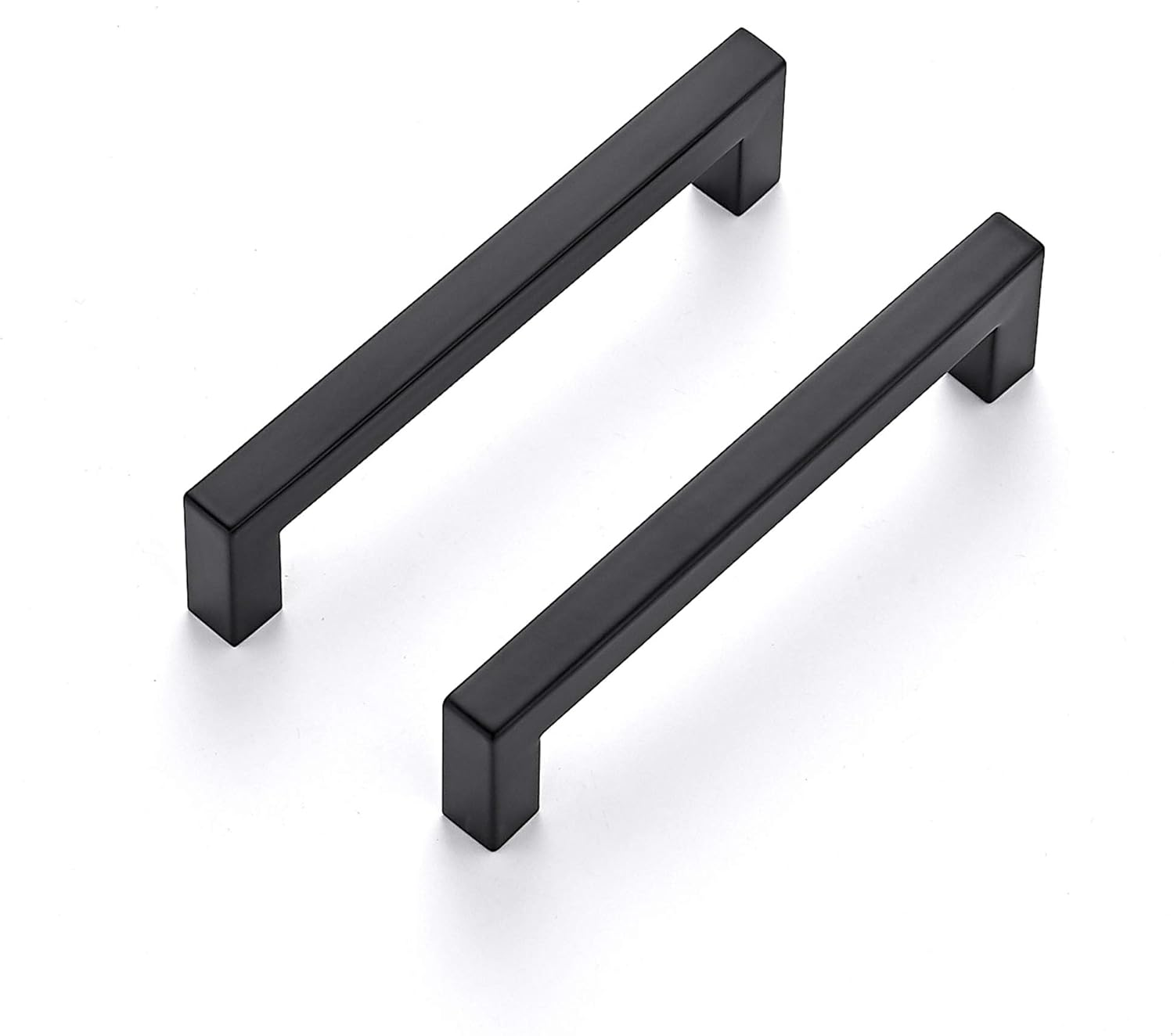 Ravinte 10 Pack 5 Inch Square Cabinet Handles Matte Black Pulls Drawer Kitchen Hardware for Cabinets Cupboard.