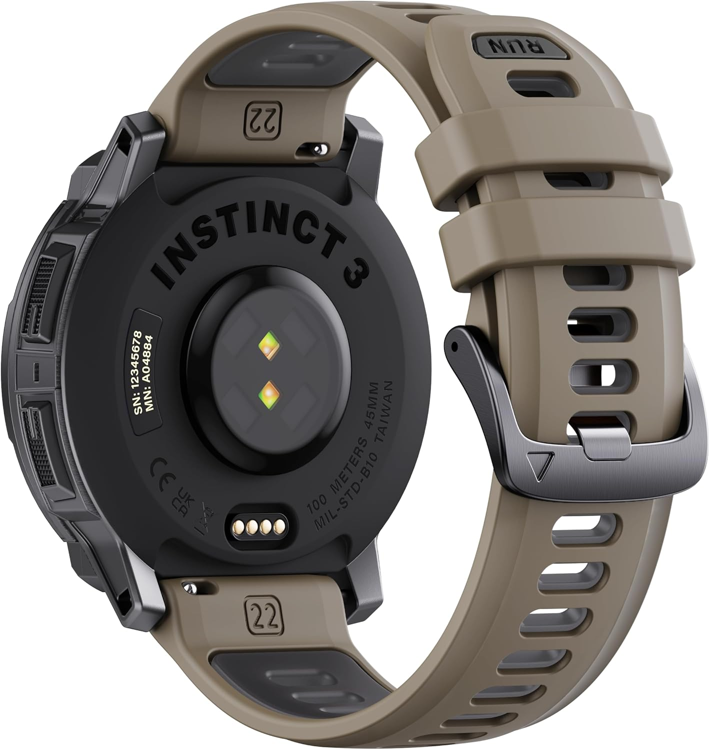 for Garmin Instinct/Instinct 2 Watch Band, 22Mm Soft Silicone Replacement Watch Strap Compatible with Instinct 3 45Mm/E 45Mm/Solar/Tactical/Tide/Esports(Brown/Black)