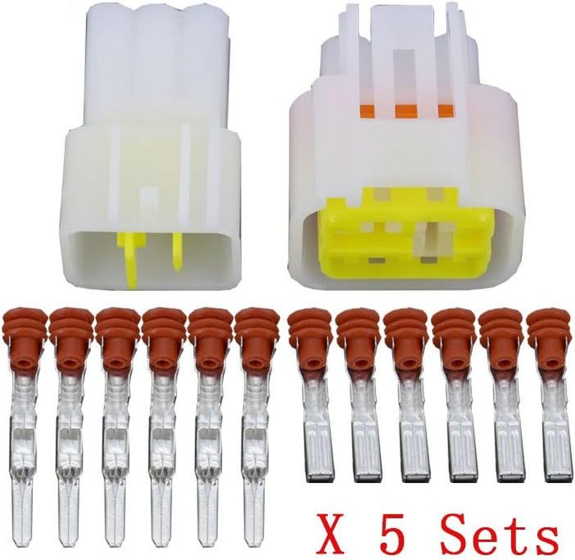 CNLW 5 Sets/Kits 6 Pin/Way Dj7061Y-2.3-21/11,Waterproof Electrical Wire Connector Male and Female Automobile Connector
