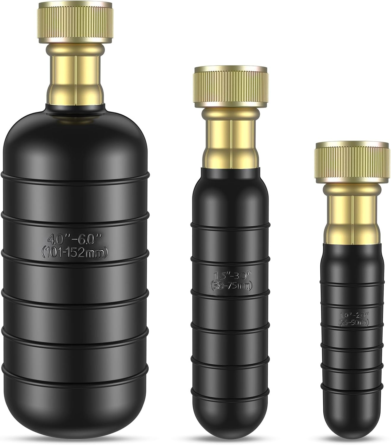 3 Pcs Drain Bladder Kit, Drain Cleaning Bladder Fits 1