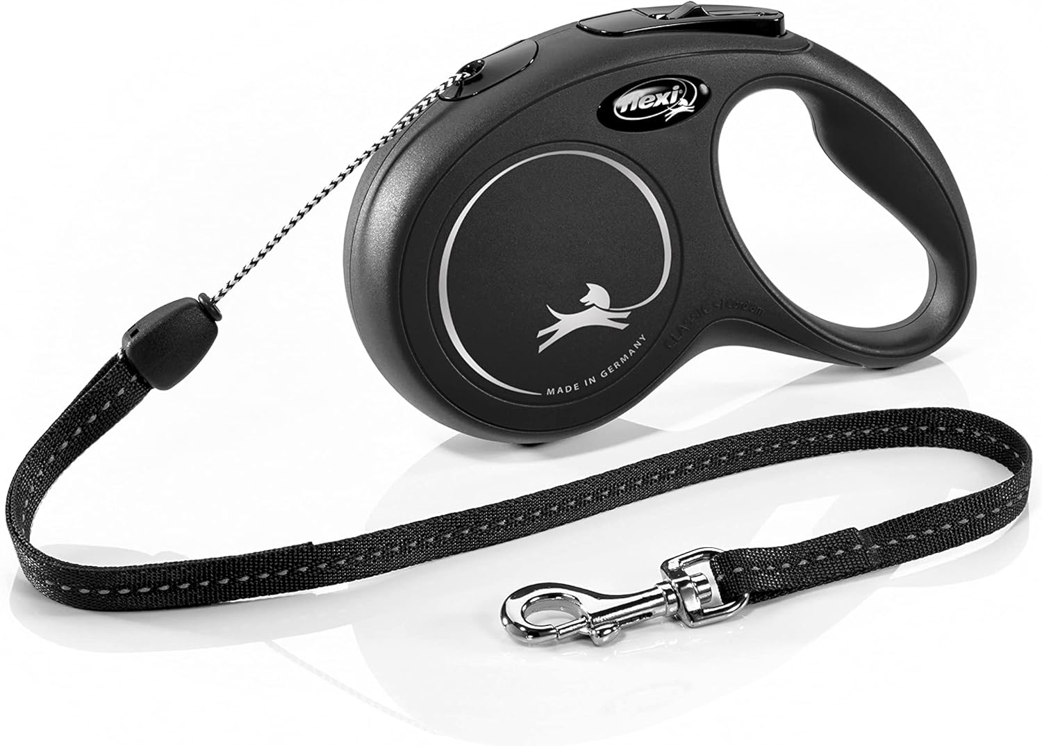 Flexi New Classic Tape Black Large 8M Retractable Dog Leash/Lead for Dogs up To