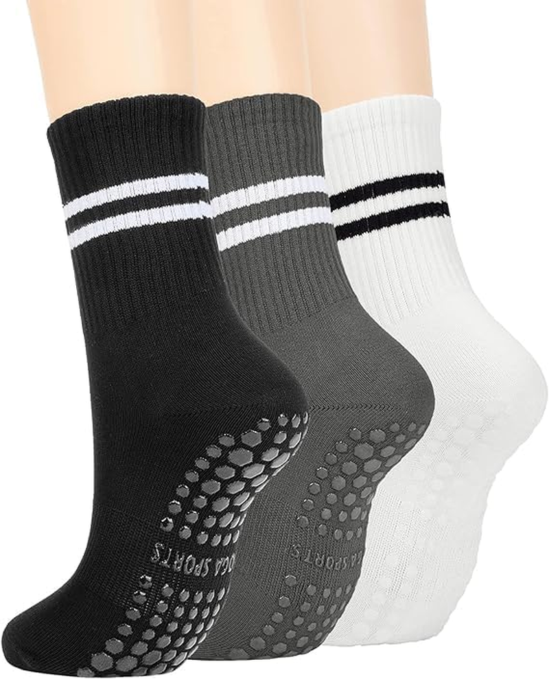 NEDLON (3 pairs) Pilates Grip Socks For Women Non-Slip (Size 35-40) Non-Slip ... - Picture 10 of 13