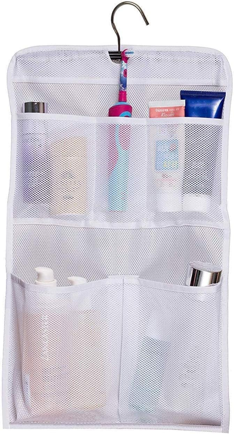 Shower Caddy Organizer 5 Pockets Roll up Hanging Bathroom Accessories Storage for Camper, RV, Gym, Cruise, Cabin, College Dorm Shower, Small