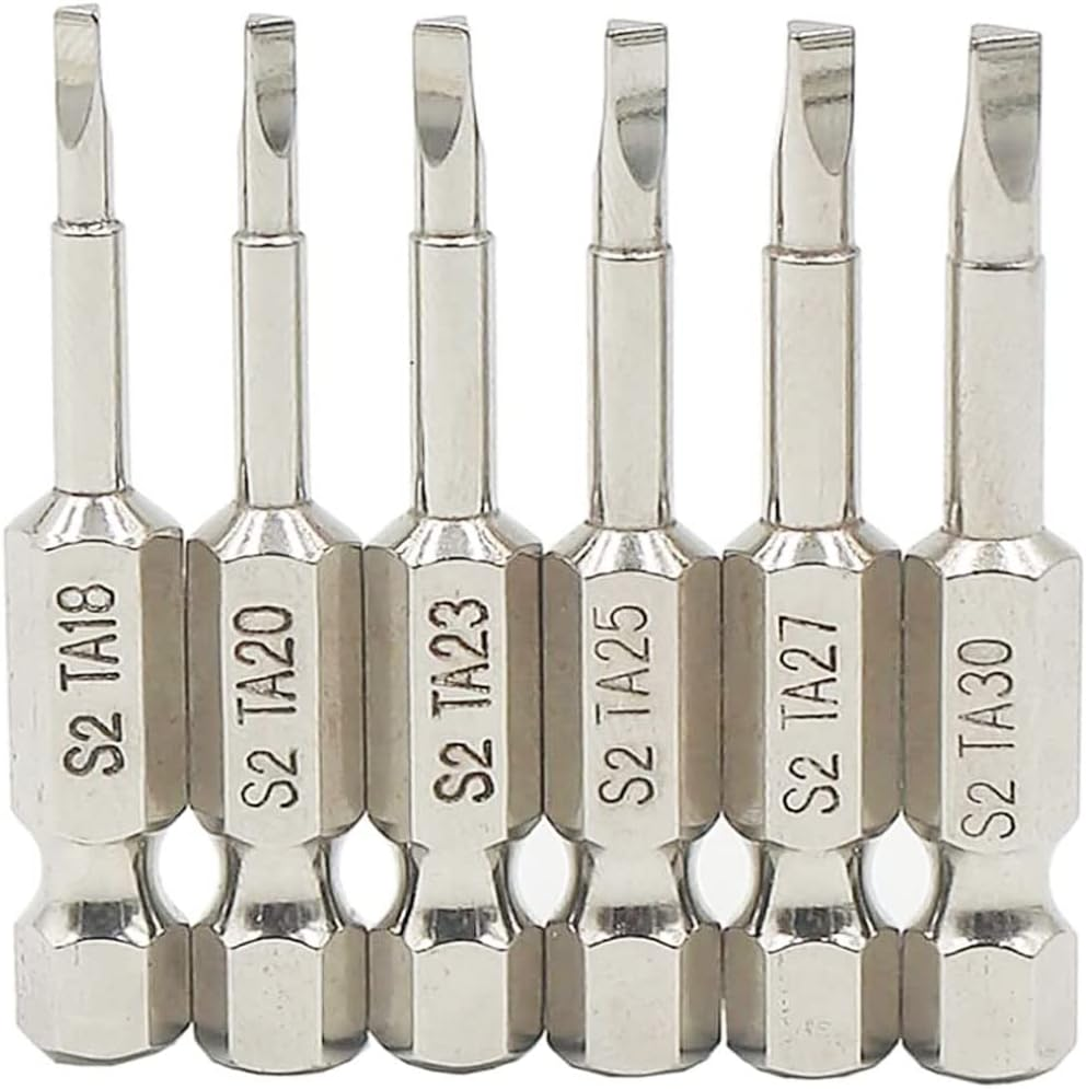 6 Pcs 50Mm 1/4 Hex Shank Magnetic Triangle Head Screwdriver Bit Set S2 Steel Screwdriver Bits Triangle Drill Bit