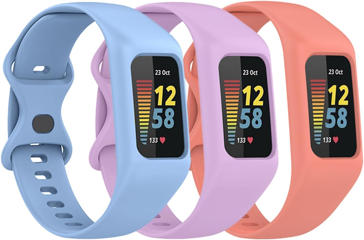 Gheper 3 Pack Soft Watchband Compatible with Fitbit Charge 6, Charge 5, Charg... - Picture 13 of 13