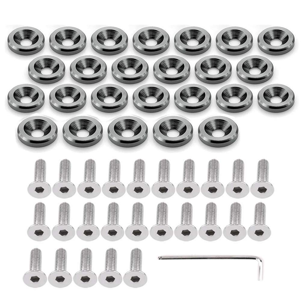 Kit 25 tornillos arandela cnc M6x20mm 6061 T6 motor parachoques sujetador verde