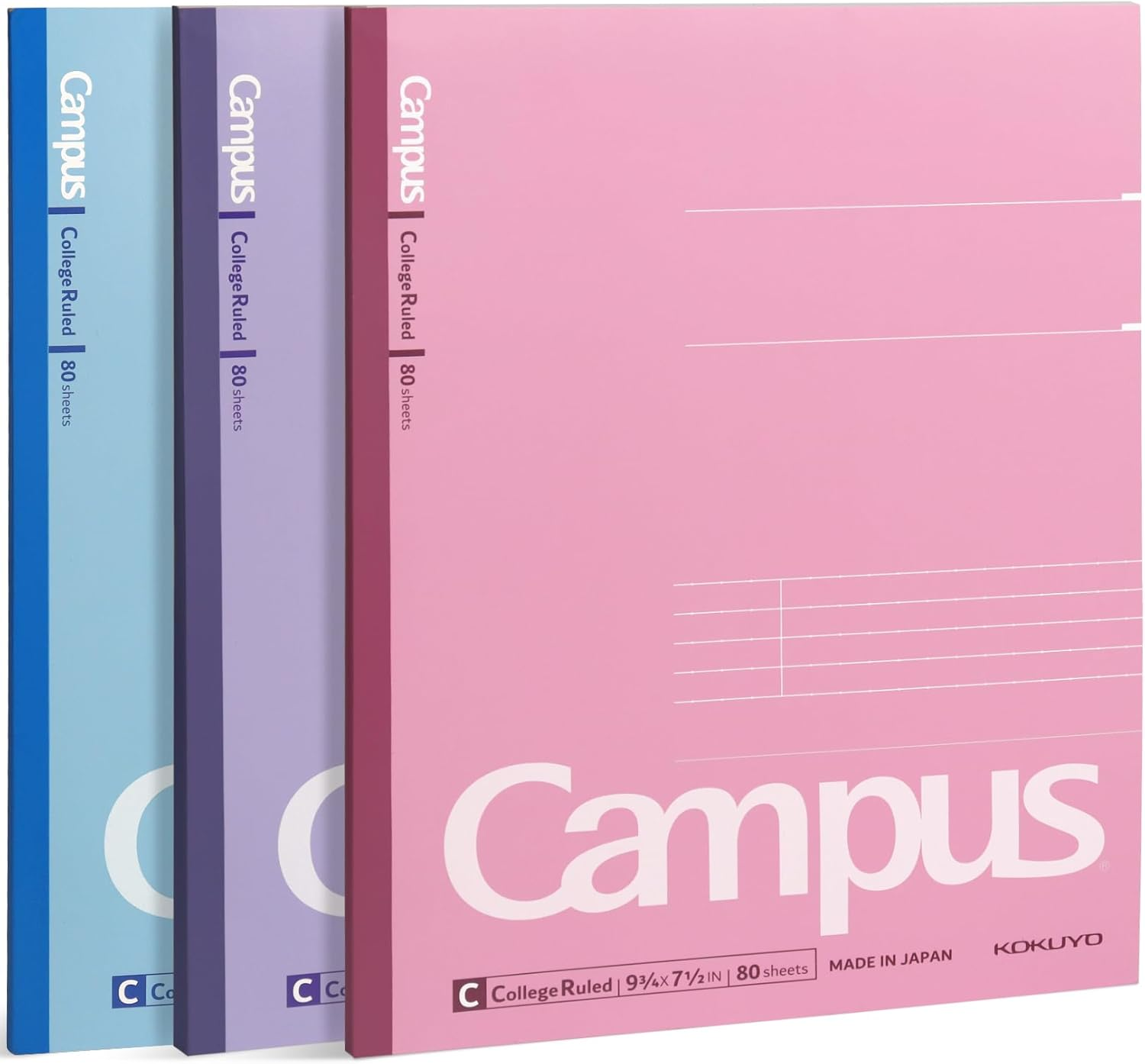 Composition Notebooks, 3 Pack Campus 9-3/4