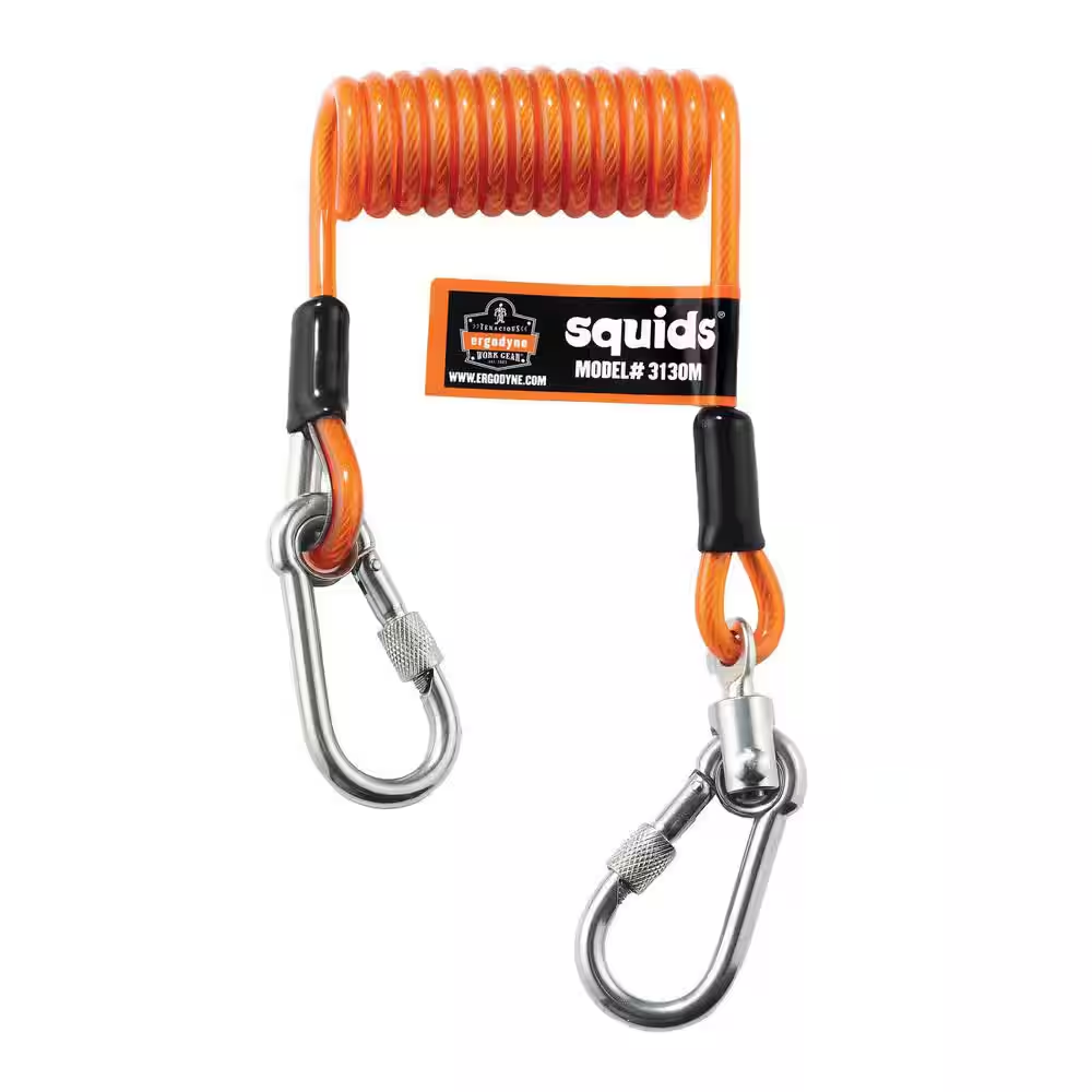 5 Lbs. Orange Standard Coiled Cable Lanyard Tool Lanyard