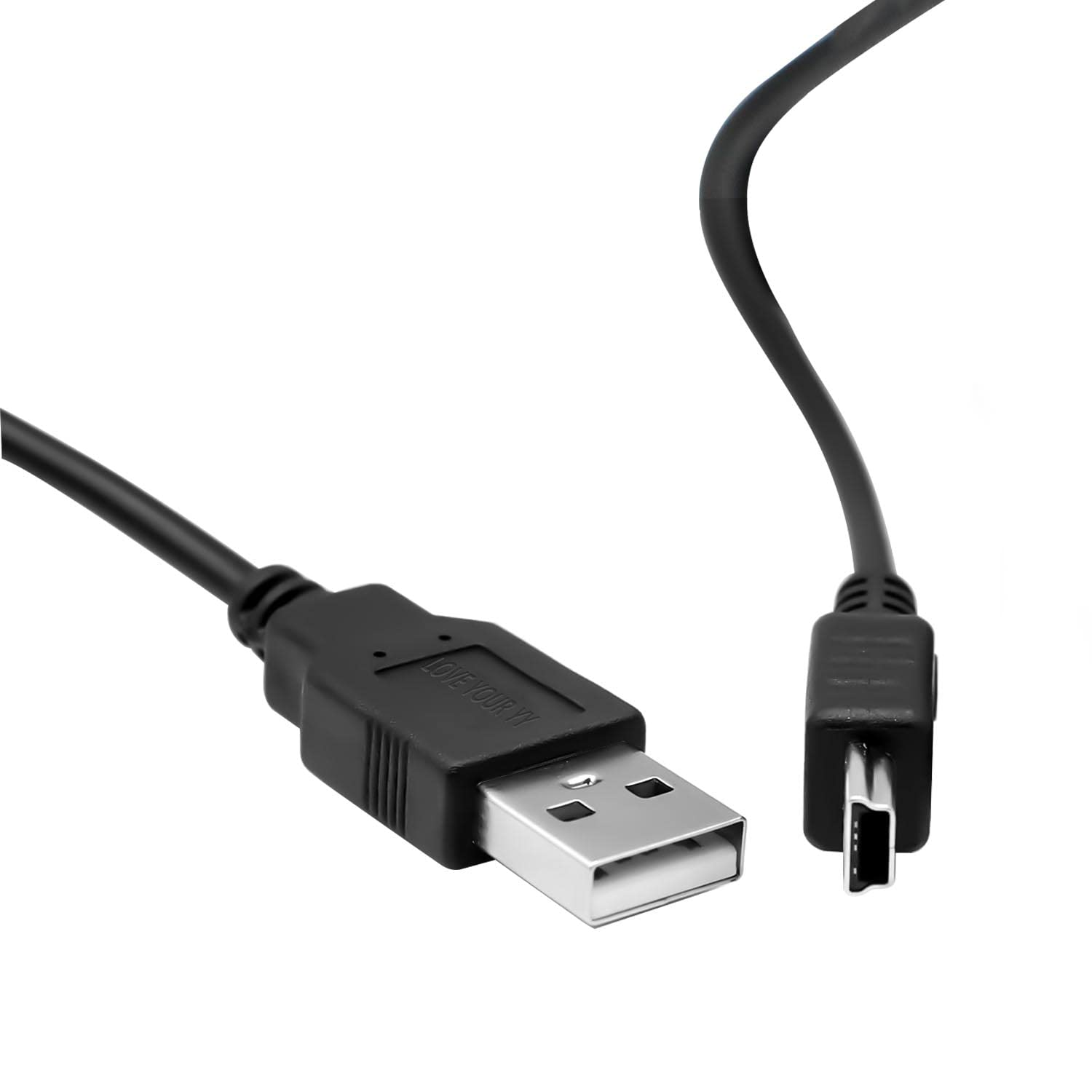 Replacement Mini USB Cable Charger Charging Power Cord for Onetouch Verio IQ Blood Glucose Monitoring System Meter,Ps3 Controller, MP3, Dash Cam, Garmin GPS,USB a to Mini-B Data Transfer Cable & More