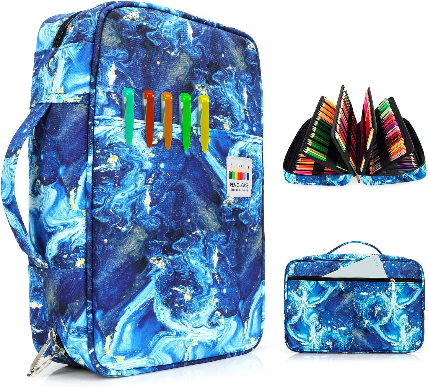 300 Slots Pencil Case Colored Pencil Case Organizer with Handy Wrap & Zipper,... - Picture 12 of 21