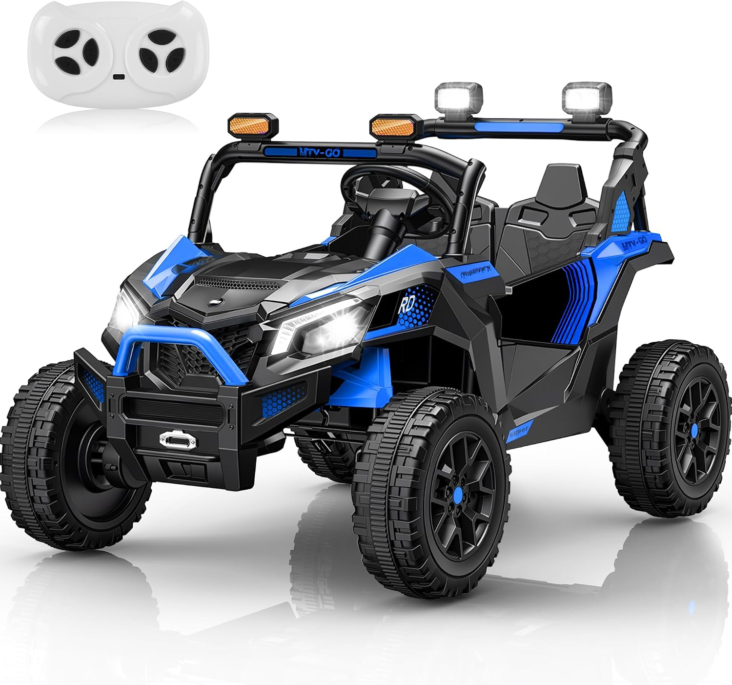 24V Remote Control Ride on Cars for Kids Ages 3-8, Blue
