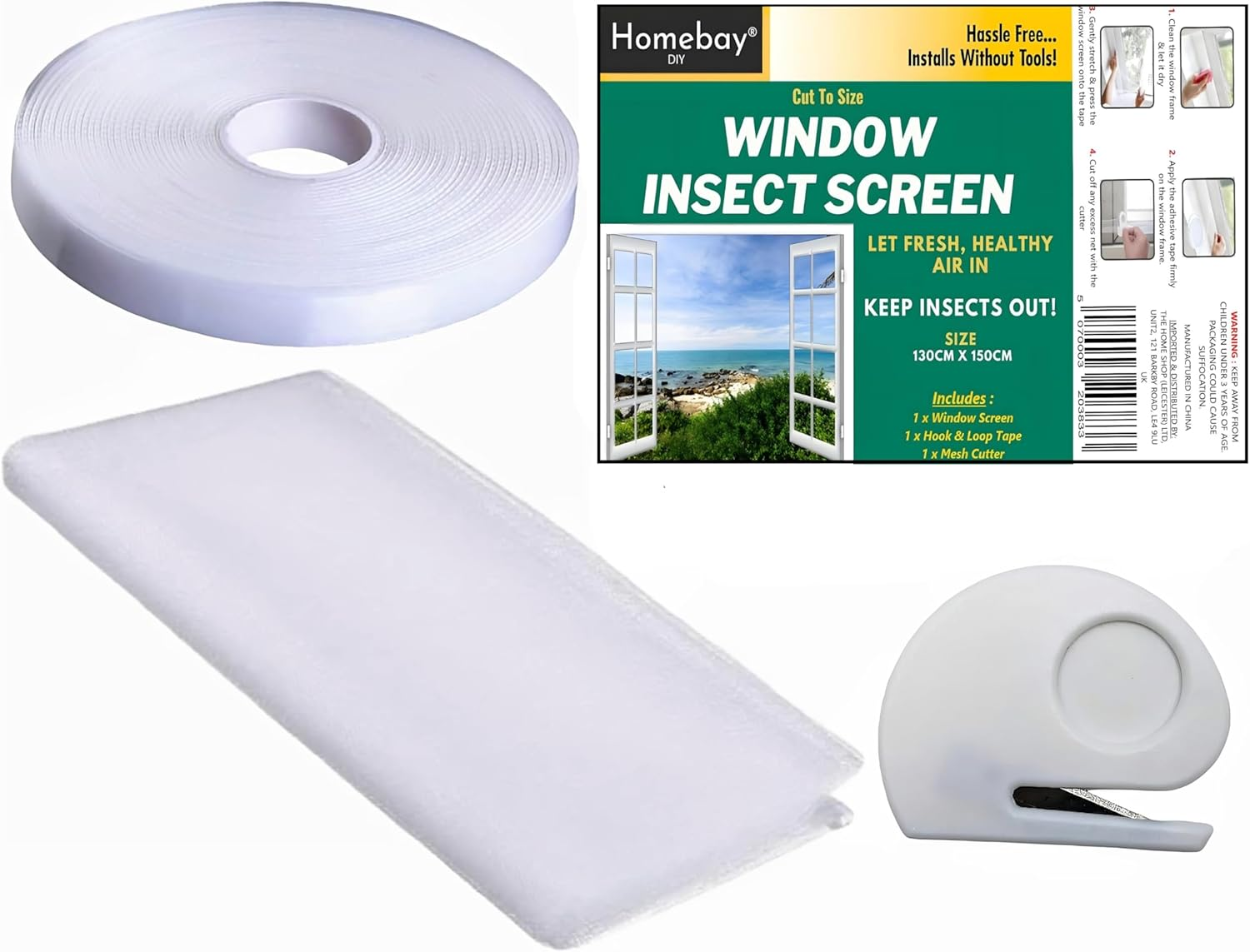 Fly Screens for Window Insect Screen Mesh to Keep Bugs & Mosquito Out