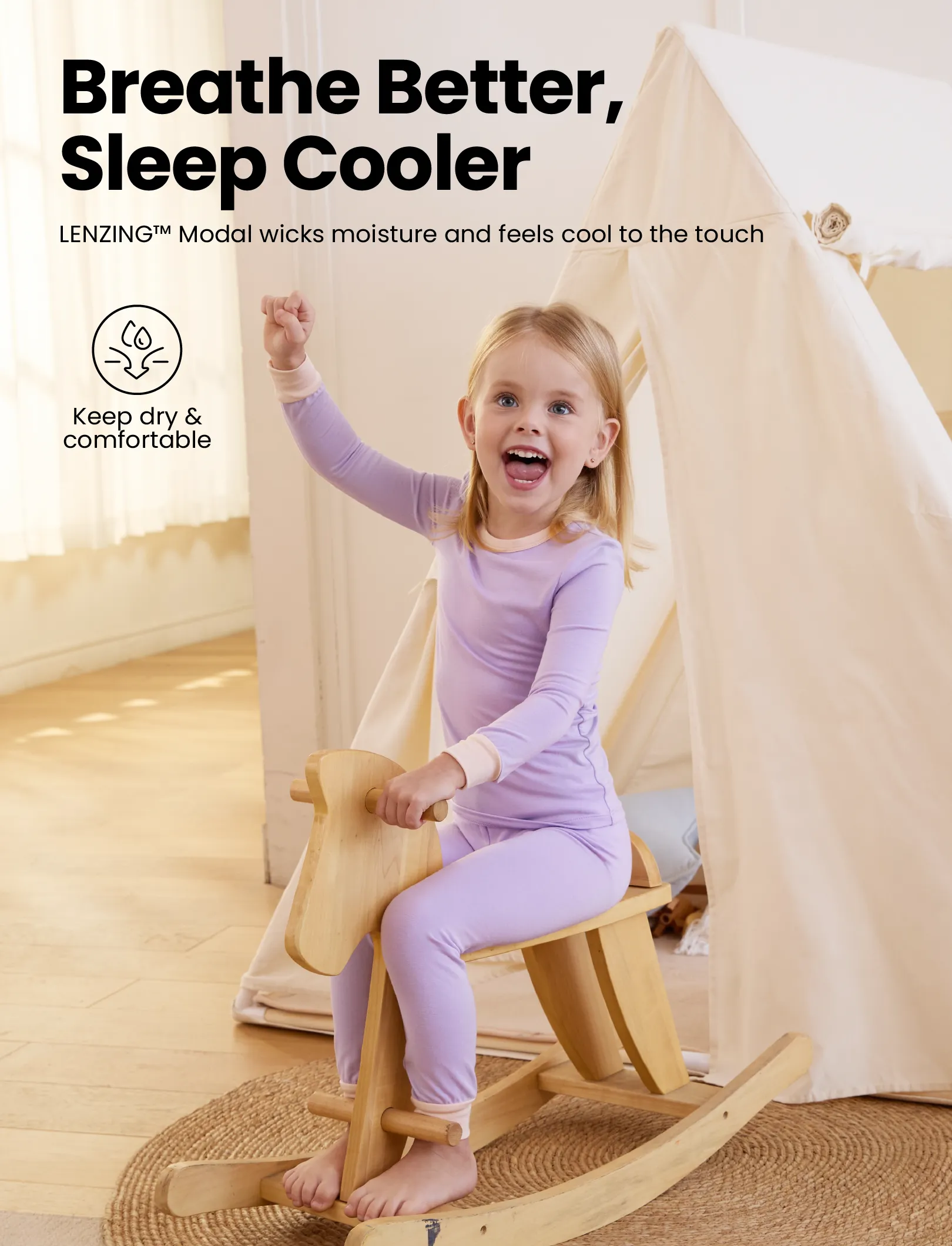 Baby 2-Piece Tencel Modal Pajamas Set for Girls / Boys ( Snug-Fitting ) Purple