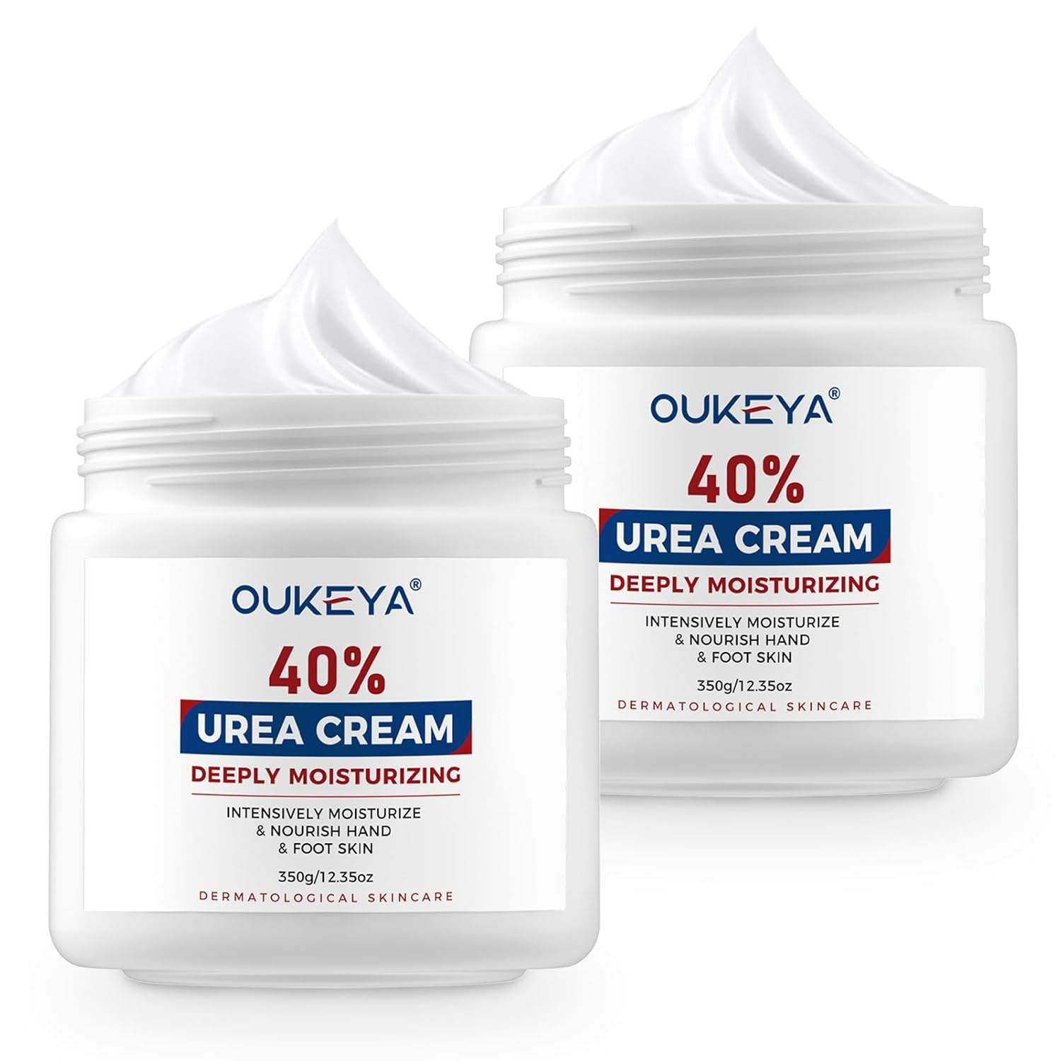 Urea Cream 40 Percent, Foot & Hand Cream for Dry Cracked, Urea Lotion for Feet Maximum Strength(12.35Oz X 2 Packs)