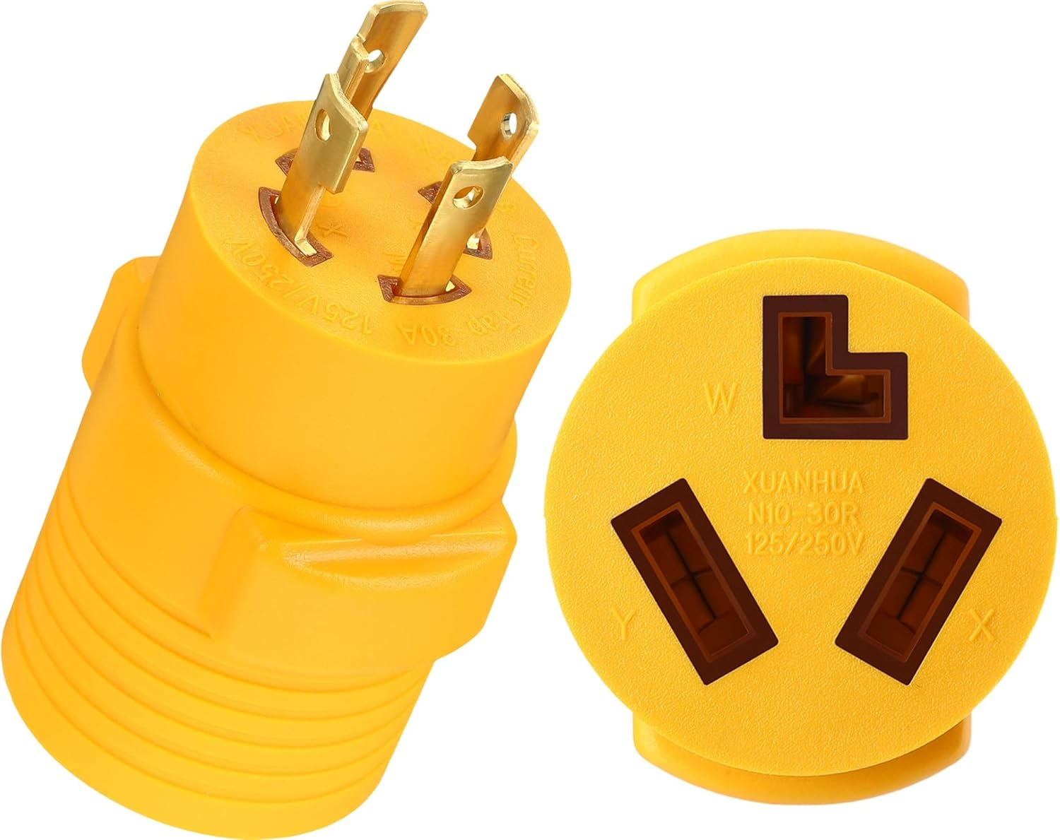 30Amp Generator to Dryer Adapter Compatible with NEMA L14-30P to 10-30R, 4 Prong Locking Generator Male Plug to 3 Prong Old Dryer Female Receptacle, Generators to Old Dryers Adapter