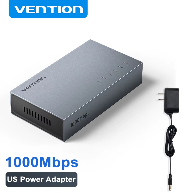 Ethernet Switch 1000Mbps 5 Port Network Smart Switcher for PC Router Lan Hub RJ45 Splitter Adapter Full/Half Duplex