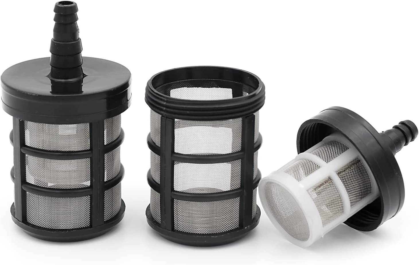 2 Packs Household Hose Filters, 60 Mesh Stainless Steel Inlet Strainer for Sprayers, Car Washers, Oil Pumps and Industrial Equipment, Double-Layers Screen Filters, 3/8