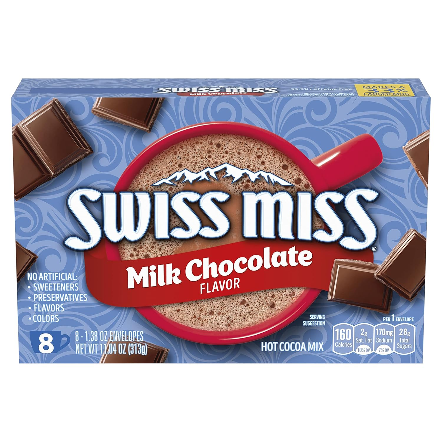 Swiss Miss Milk Chocolate Flavored Hot Cocoa Mix, 8 Count Hot Cocoa Mix Packets