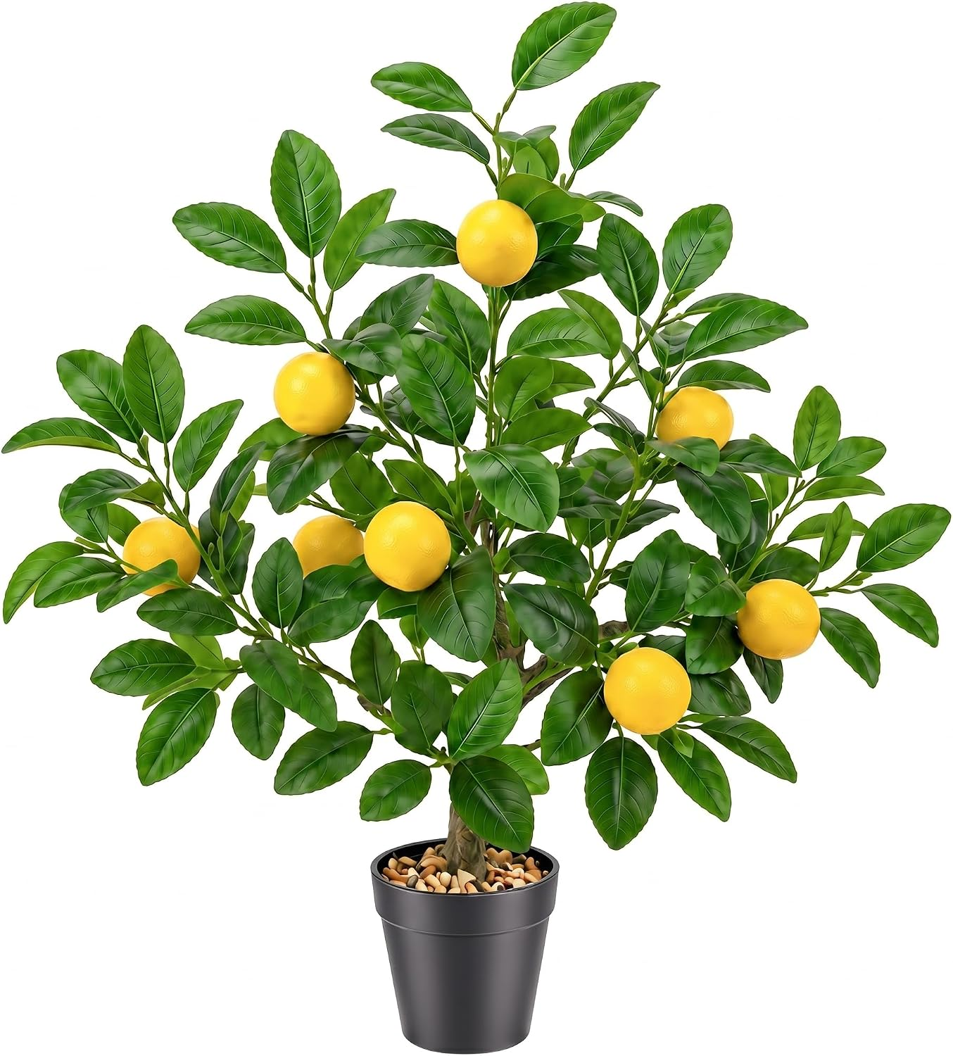 Gresorth 20 Inch Fake Lemon Tree Artificial Fruit Plant Decoration - 1 Pc