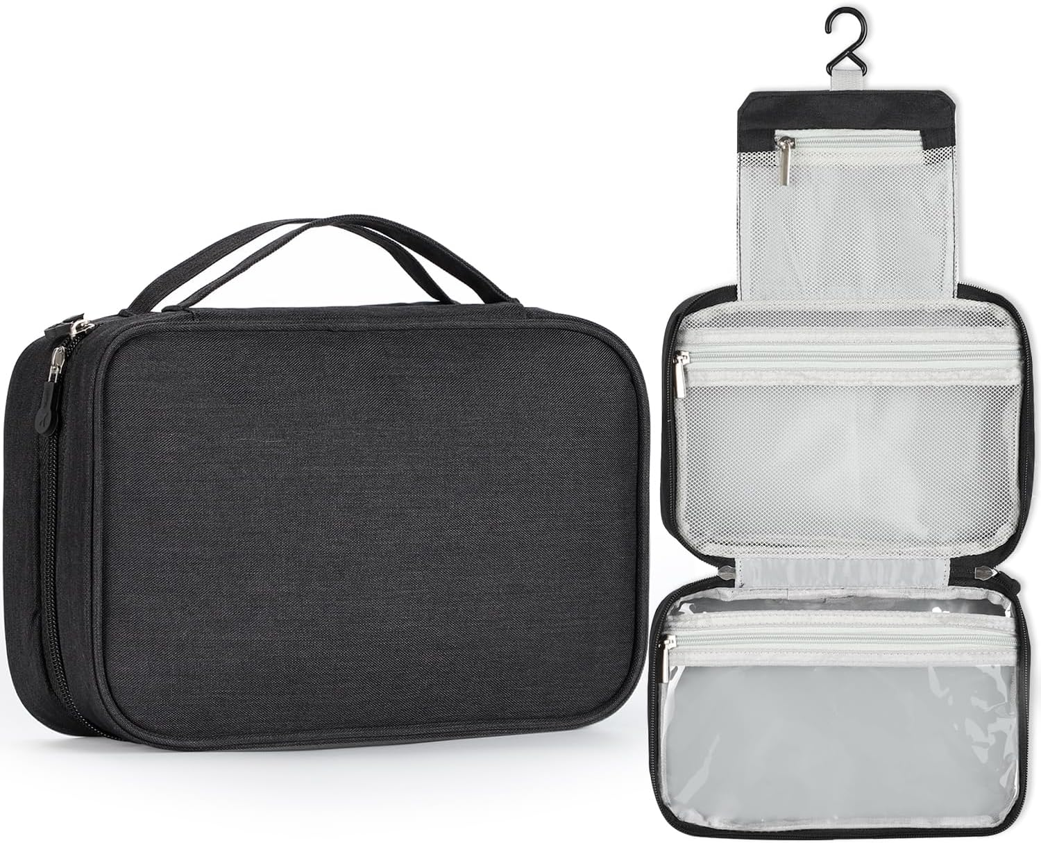 Compact Travel Toiletry Bag for Women & Men Waterproof Hanging Shower Organiz...