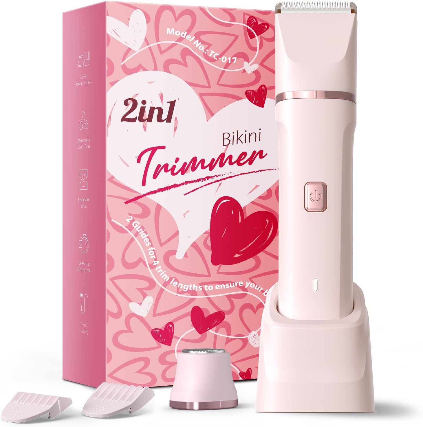 Bikini Trimmer Women – Waterproof, Painless, Pink