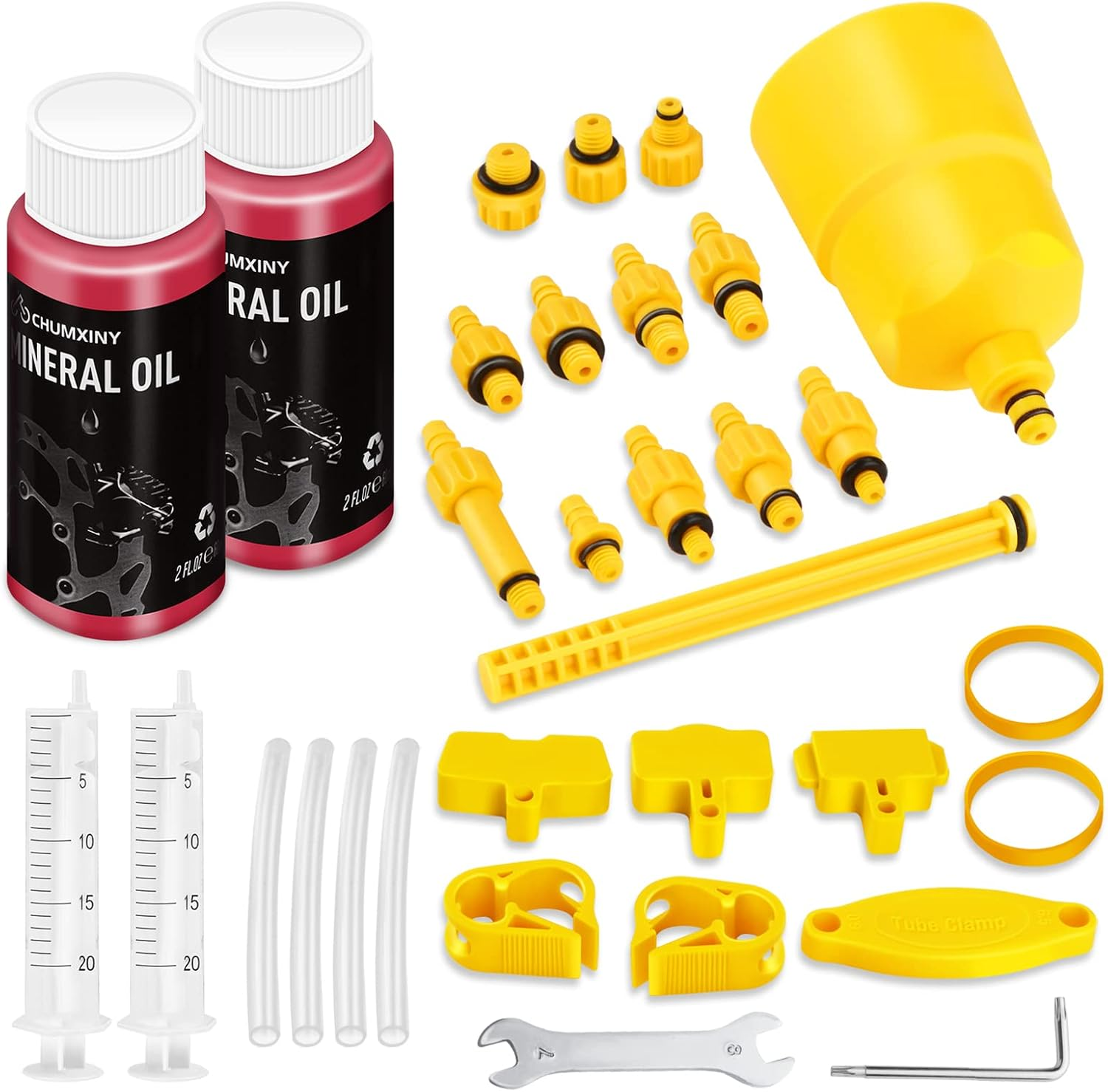 Brake Bleed Kit for Shimano, TEKTRO Hydraulic Disc Brakes, Including High Performance Mineral Brake Fluid (120ml).