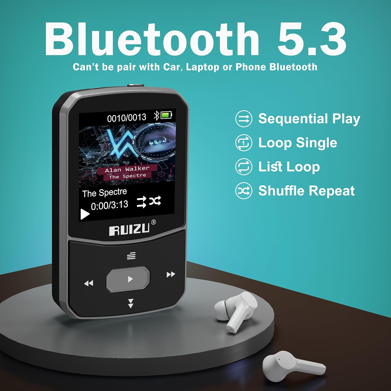 RUIZU 64GB Clip MP3 Player with Bluetooth 5.3, Portable Music Player for Spor... - Picture 3 of 15