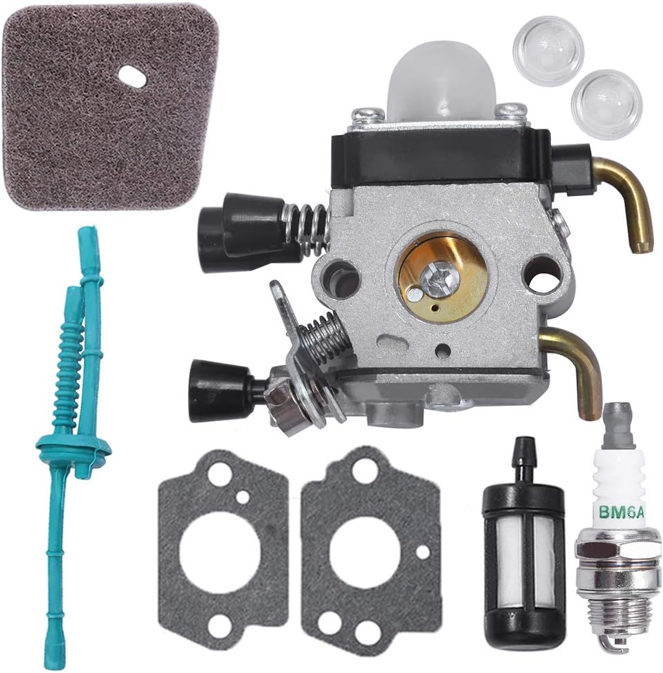 C1Q-S97 Carburetor for STIHL FS38 FS45 FS46 FS55 KM55 HL45 FS45L FS45C FS46C FS55C FS55R FS55RC String Trimmer Weed Eater with Air Fuel Filter Tune-up Kit