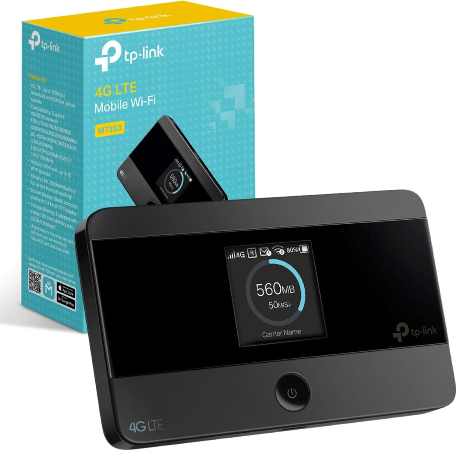 Tp-Link M7350 Cat4 Portable Wifi Mifi, 4G Router with SIM Slot