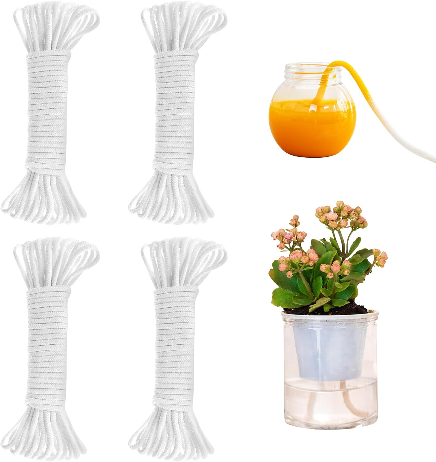 120 Feet 1/6 Inch Self Watering Capillary Wick Cord Vacation Plant Sitter  DIY Hy | eBay