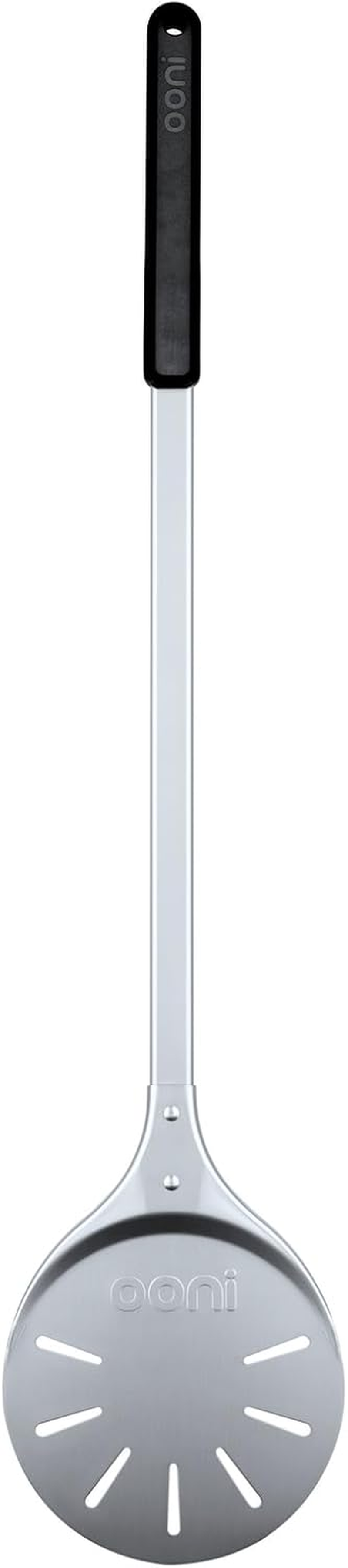 Pizza Turning Peel - 7 Inch Aluminum Perforated Pizza Peel, Lightweight Metal Pizza Turner with Long Handle, Pizza Tools, Pizza Oven Accessories