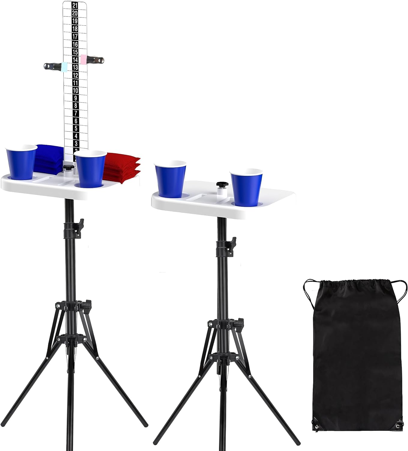Cornhole Scoreboard 2 Sets Cornhole Score Keeper with Drink Holder Corn Hole Game Accessories for Outside, Yard Game