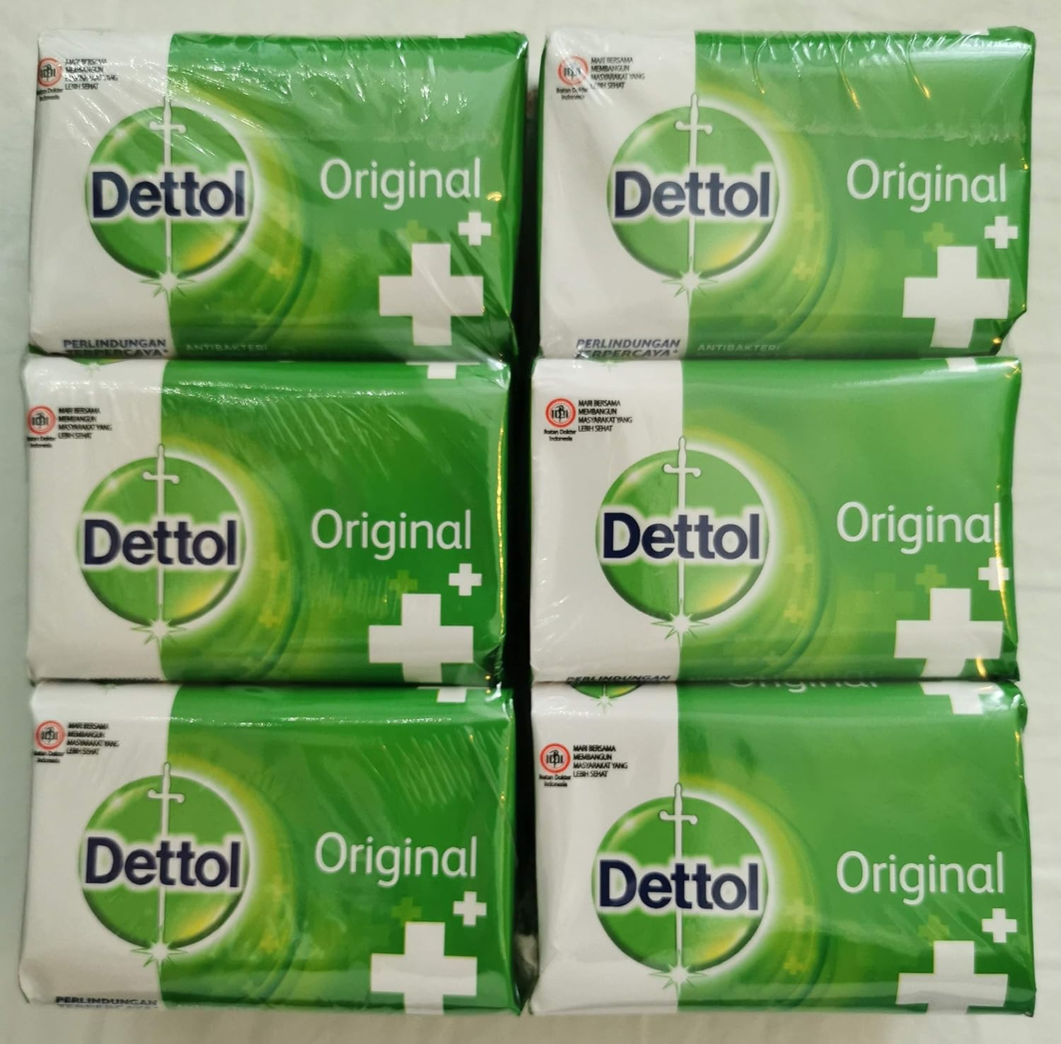 Dettol Original Antibacterial Soap, 3.5 Ounce/100 Gr (Pack of 6)