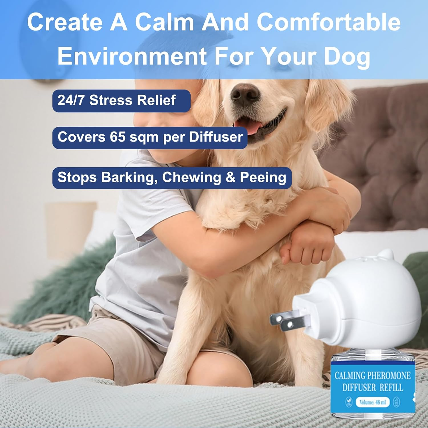Therapet MD Dogs Diffuser, Dog Pheromone Calming Diffuser Plug-in Kit | Cover... - Picture 4 of 12