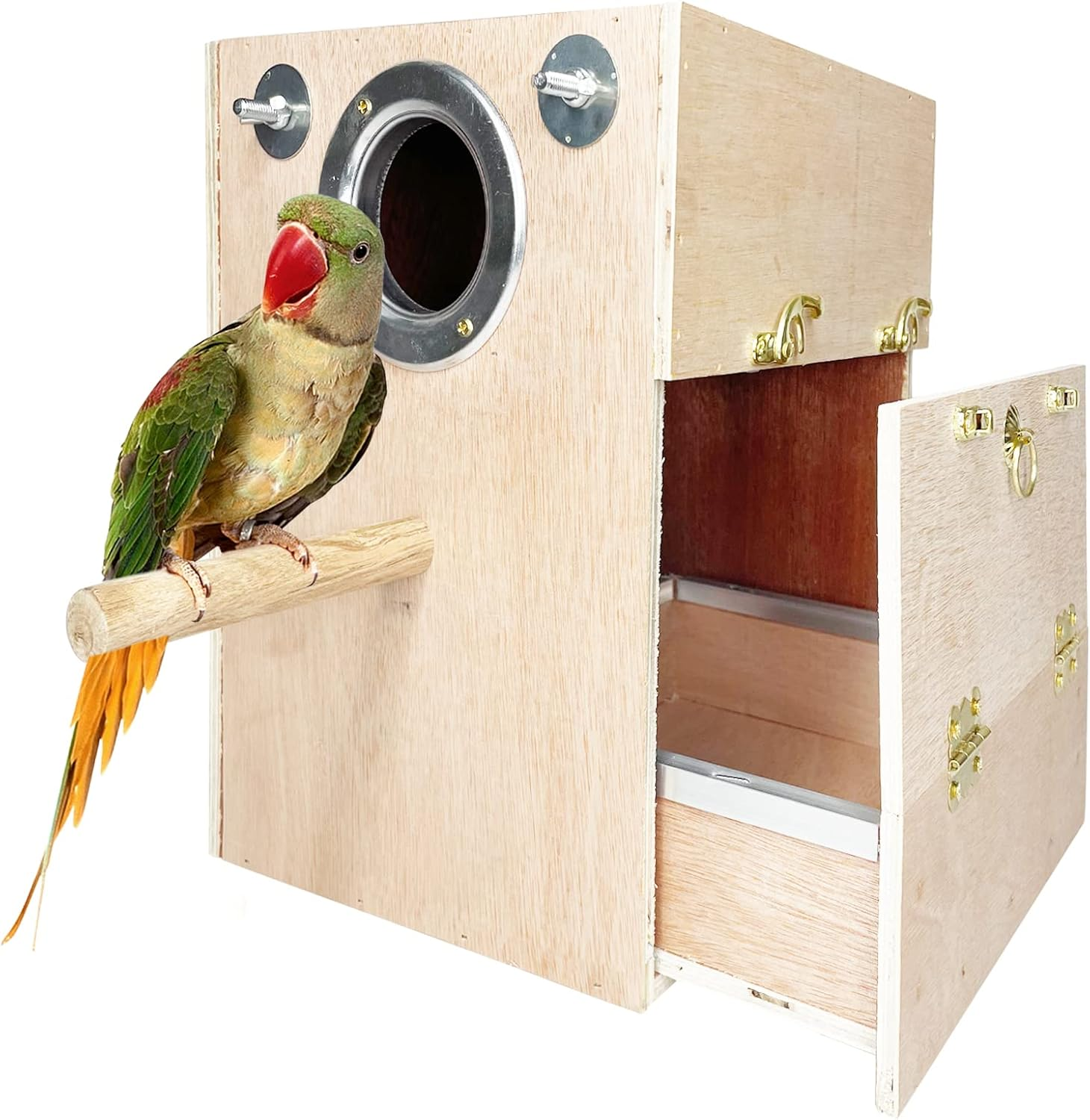 Parakeet Nesting Box Wooden Bird Breeding Nest Parrots Mating