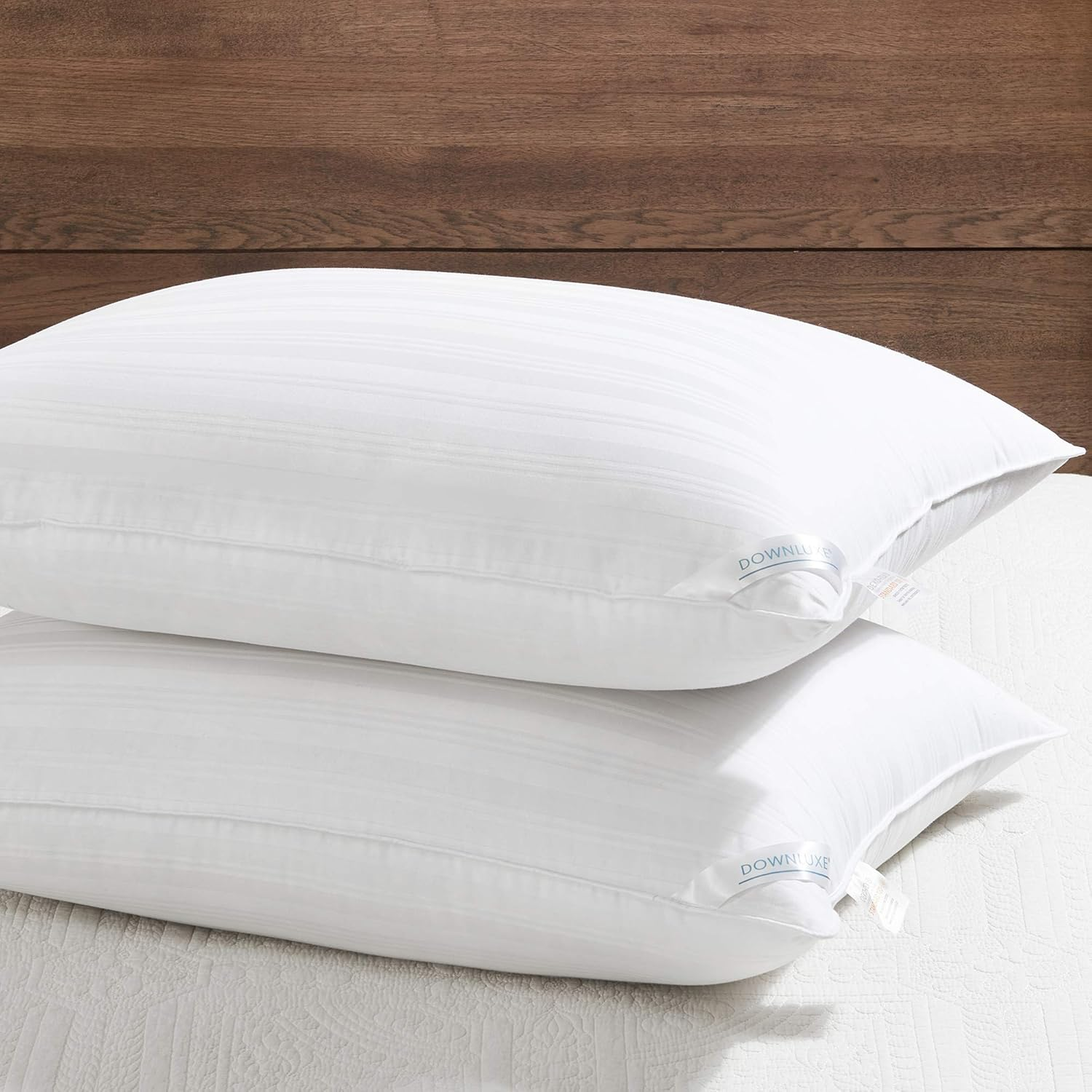 Downluxe down Alternative Pillows King Size Set of 2 - Hotel Collection Soft Bed Pillows for Sleeping, Perfect for Side, Back and Stomach Sleepers, 20 X 36
