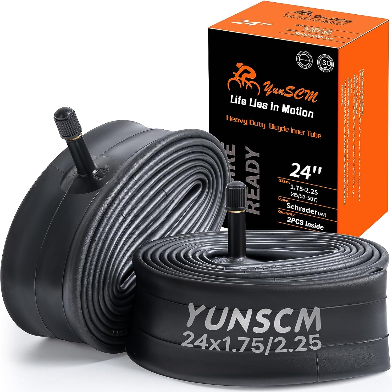 2 Pcs,Heavy Duty 24X1.95 Bike Tubes,24X1.75/2.25 Bike Inner Tubes Schrader Valve 32Mm,24X1.75/1.95/2.0/2.10/2.125/2.25 Mountain Bike Tubes,Ggg047