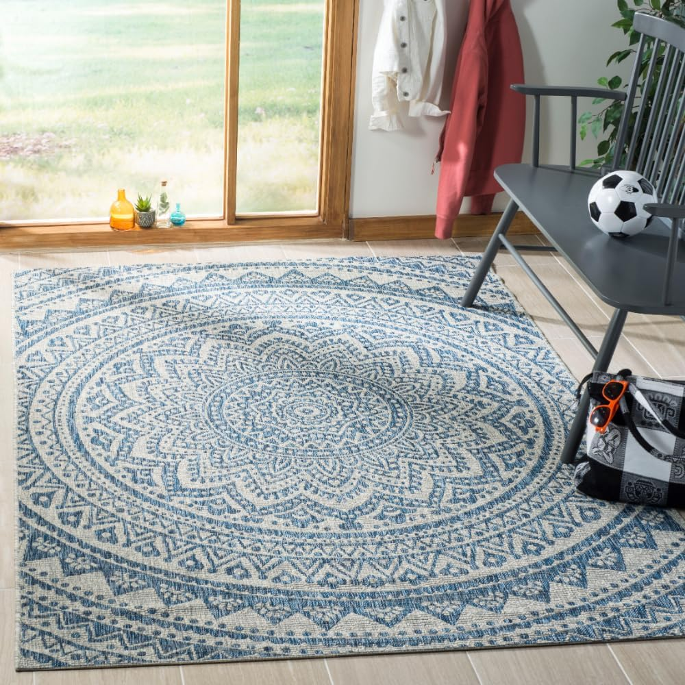 Washable Rug Outdoor Courtyard Collection - 4' X 5'7