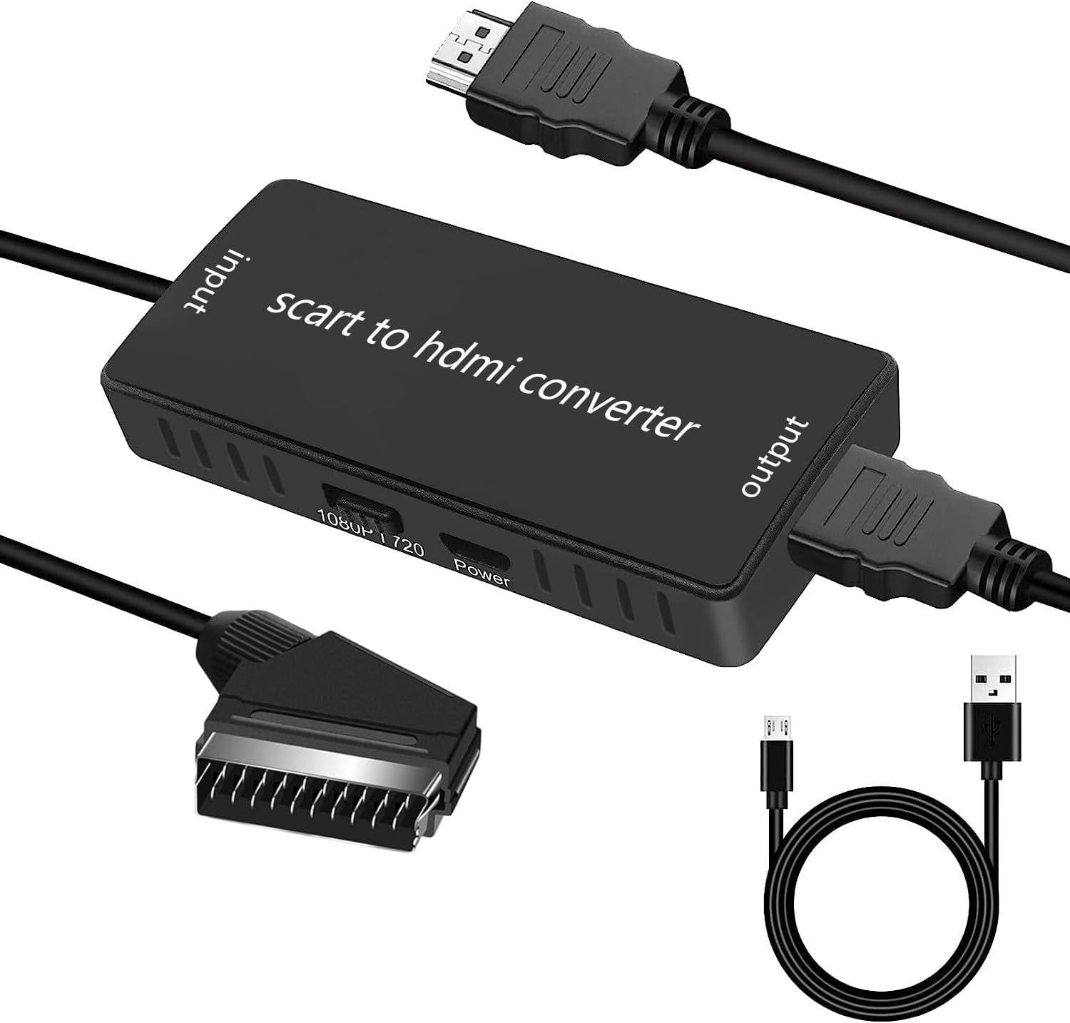 Hdmi-Scart-Adapter Für TV Scart Zu HD 720P/1080P-Konverter Für Hdtv/Monitor/Stb/Xbox/Ps3/Sky-Dvd