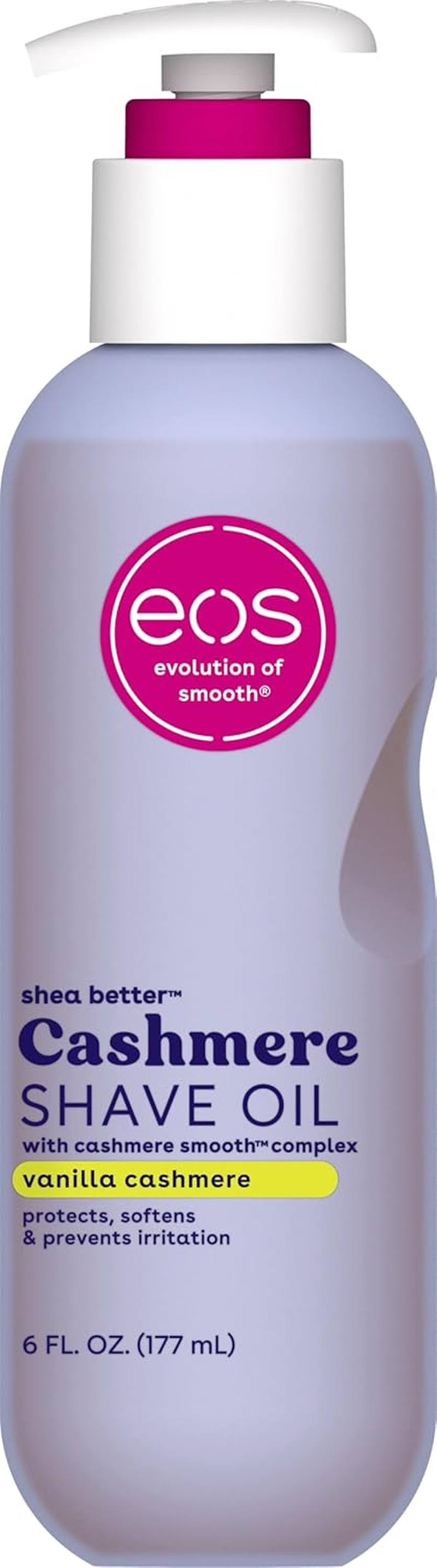 Cashmere Shave Oil, Vanilla Cashmere, Soothing Moisturizing, Prevents Irritation and Razor Burn, Bikini Area-Approved, Body Care, 6 Fl Oz