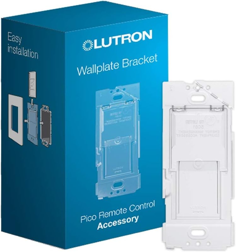 Caseta Wallplate Bracket for Pico Remote | Pico Wall Mount Bracket for 3-Way Use | PICO-WBX-Adapt | Clear/Transparent