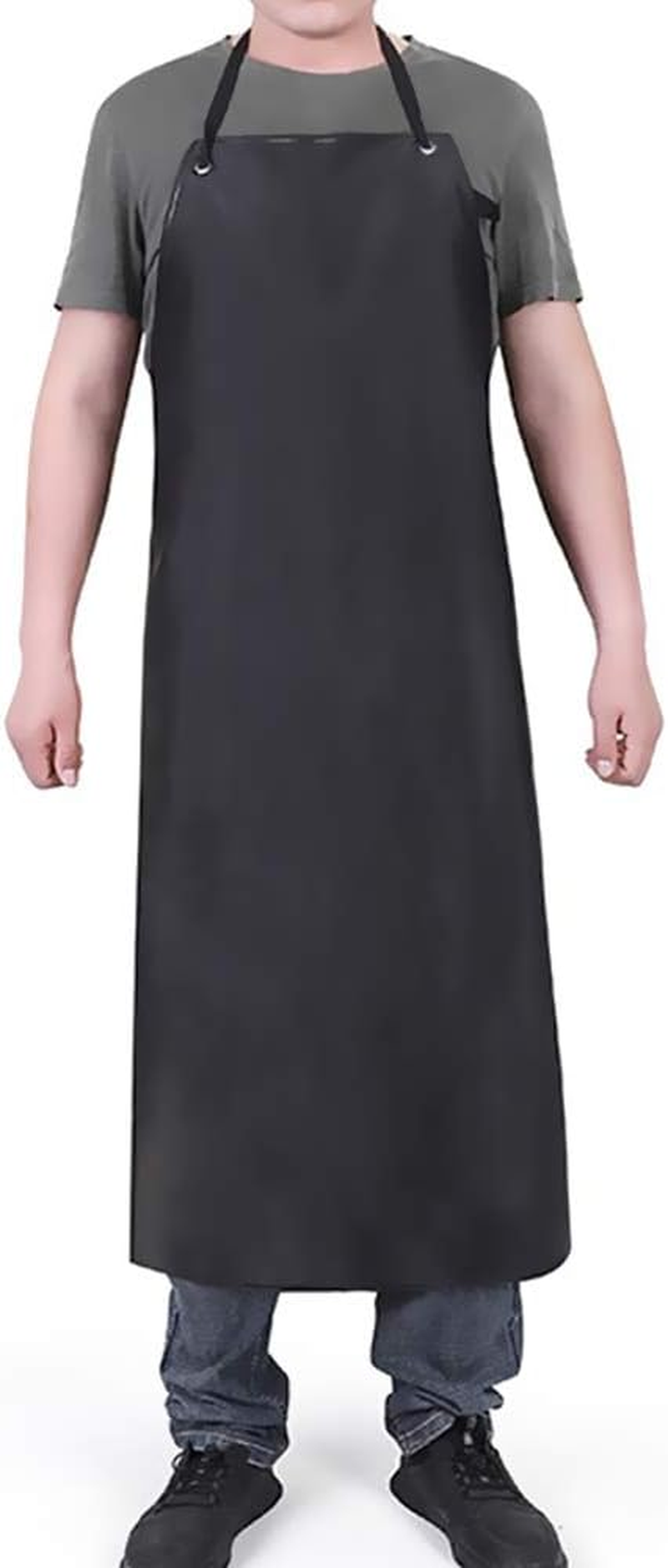 Delantal impermeable de vinilo de goma, resistente, de plástico, 43