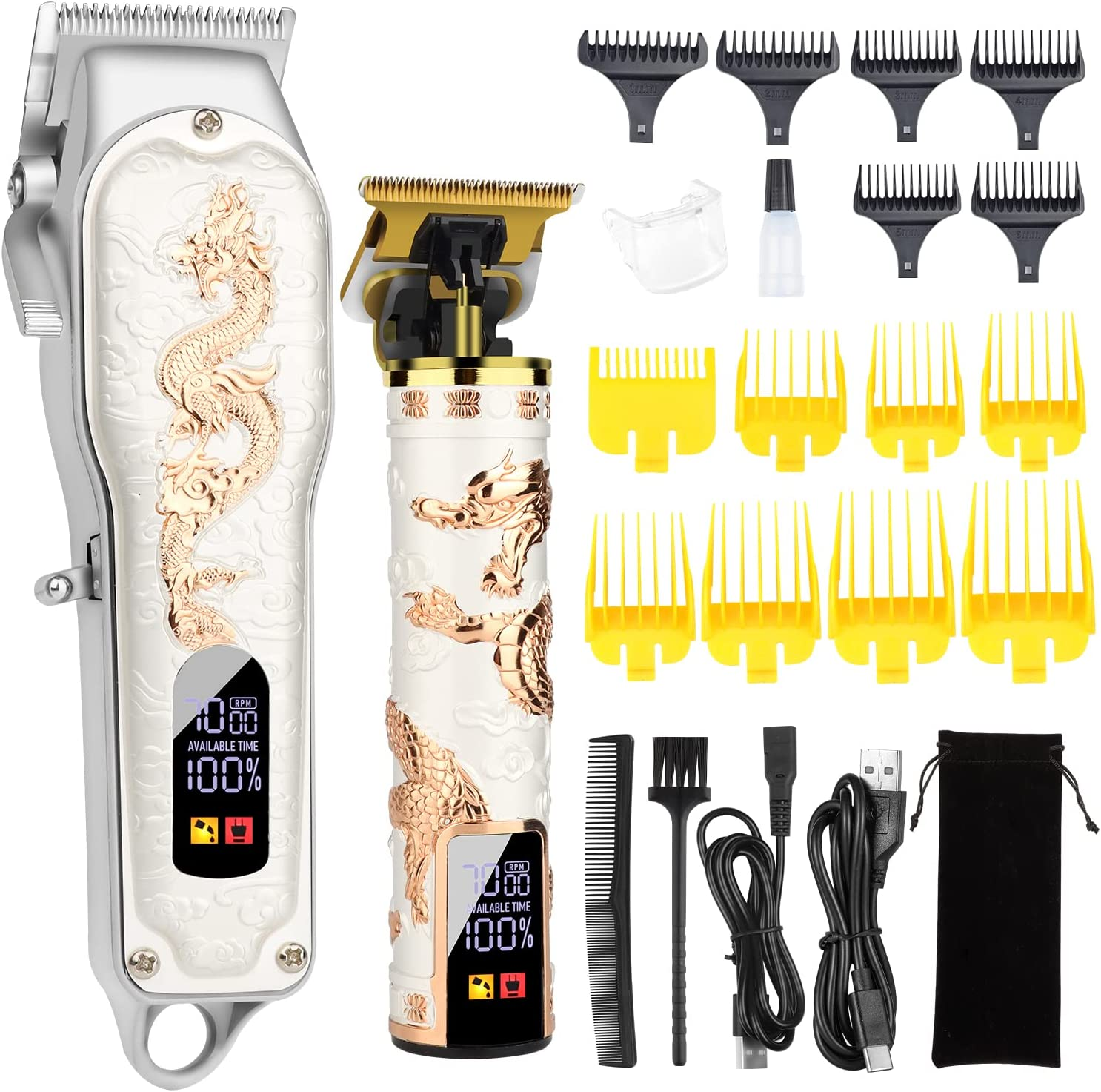 HIENA PRO Hair Clippers for Men T-Blade Trimmer Set, Men Professional Cordles... - Picture 9 of 16