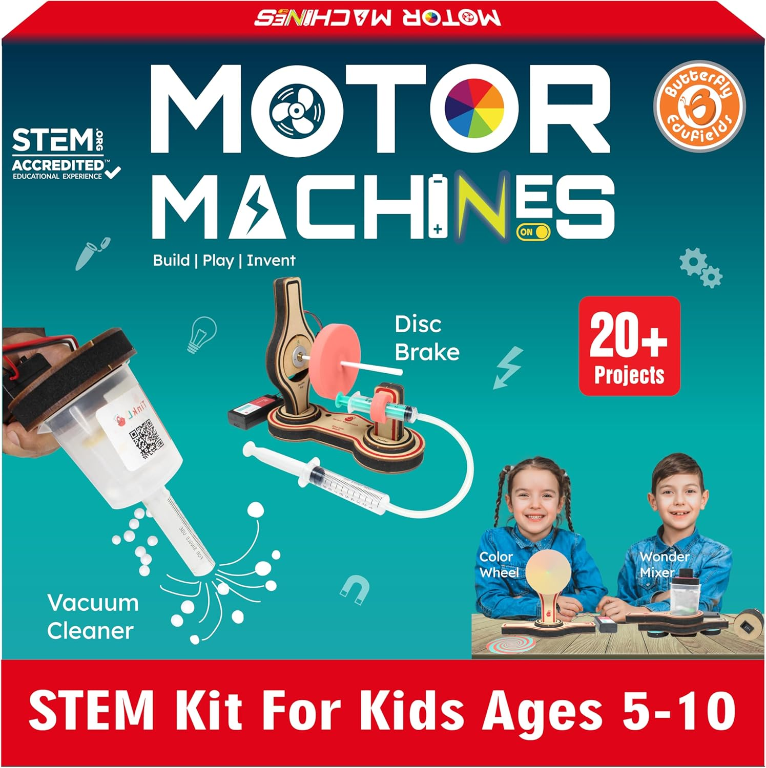 20In1 STEM Toys for Kids 5 6 7 8 9 10 Year Old | STEM Kits for Kids Age Ages 5-7 6-8 8-10 | Motor Machines Project Kit | Robotics & Engineering Toys | Gift for 6 7 8 9 10 Year Old