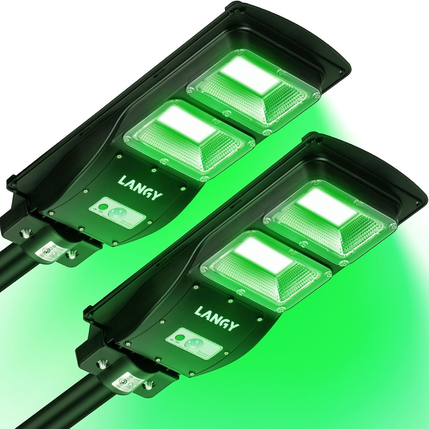 Hog Lights, Green Light for Night Hunting 16000LM, Solar Green Light for Hunting Hogs Deers, Motion Activated Feeder Lights with Remote and 19" Bracket