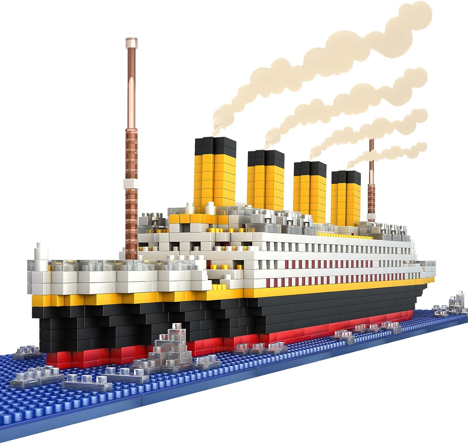 Titanic Ship Model Building Blocks Set – 1860Pcs Micro Mini Blocks for Ages 14+, Advanced DIY Display Model for Adults & Teens