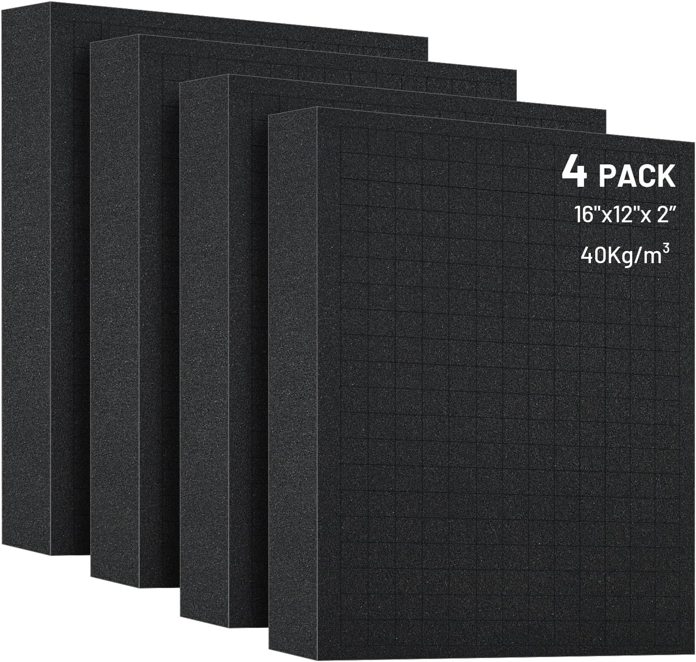 4 PCS 16X12X2 Inch Pick and Pluck Foam Inserts for Cases - Professional-Grade Tool, Game Box & Drawer Organizer