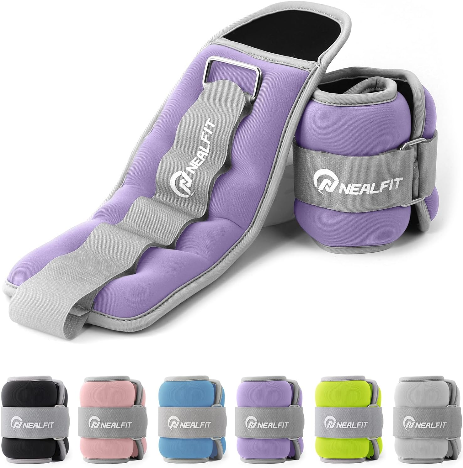 Ankle Weights 1/2/3/4/6/10 LBS for Men Women Kids, Leg Arm Wrist Weights with Adjustable Strap for Running, Aerobics, Strength Training, Physical Therapy, Fitness