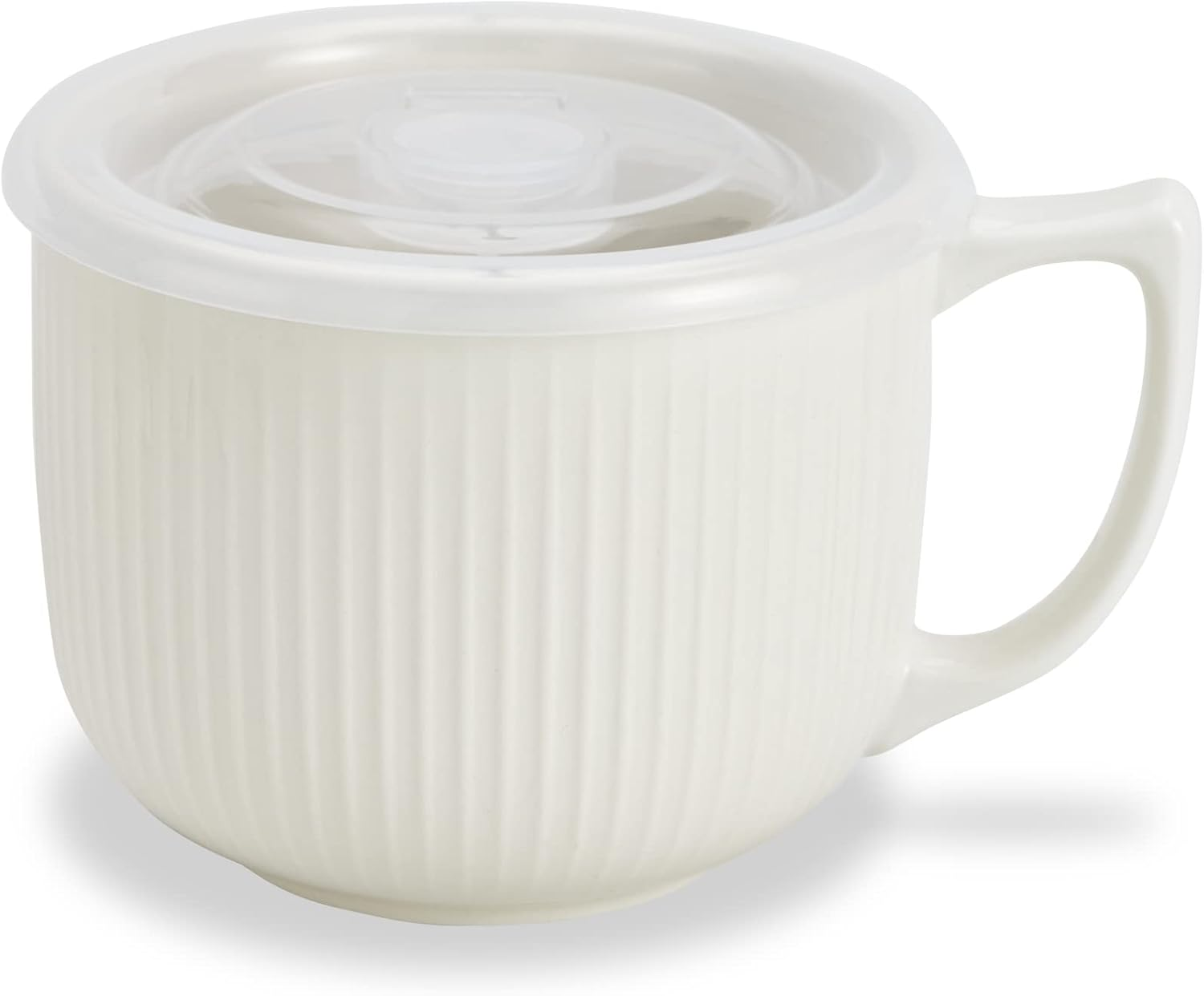Hoilse Ceramic Soup Bowl with Handle, Large 950ml /32oz Soup Mug with lid, Ri... - Picture 2 of 14