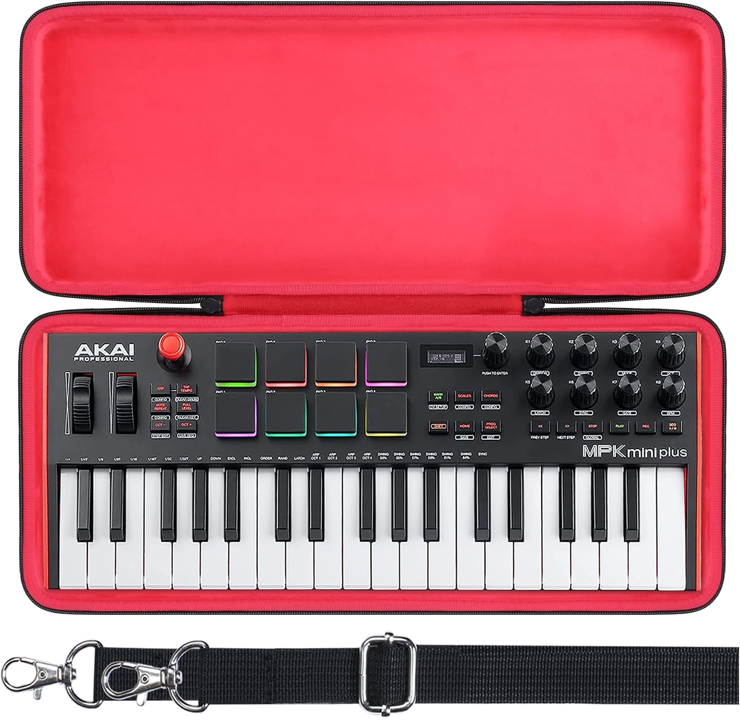 Co2Crea Travel Hard Case for AKAI Professional MPK Mini plus 37 Key USB MIDI Keyboard Controller,Case Only